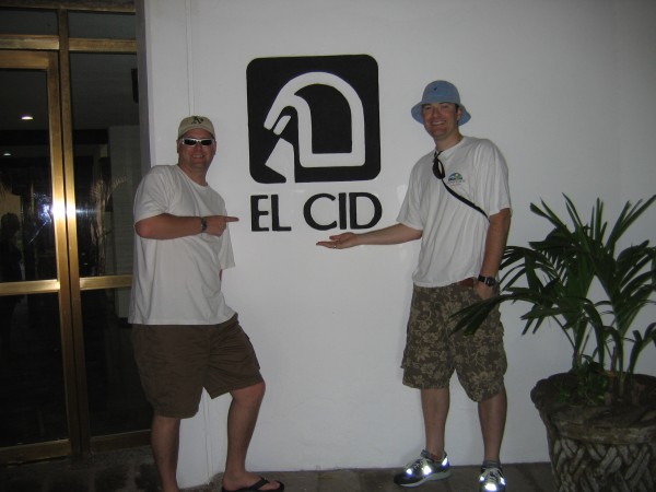 Brett and Matt outside the El Cid